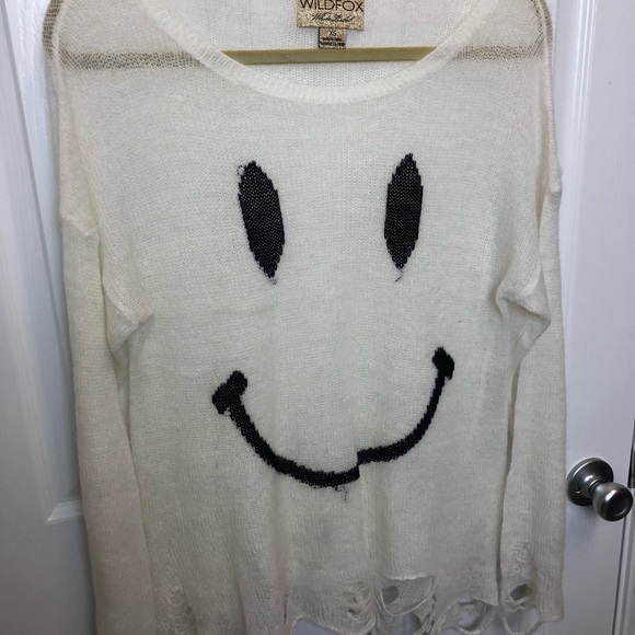 WILDFOX White Label 90s Smile Knit Sweater - Picture 4 of 6